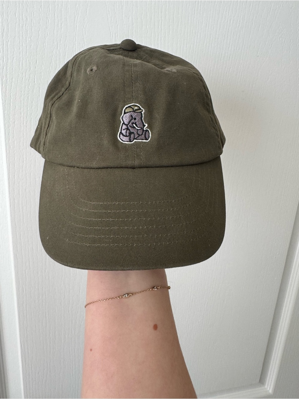 Calm Outdoors Dad Hat with Small Elephant Patch